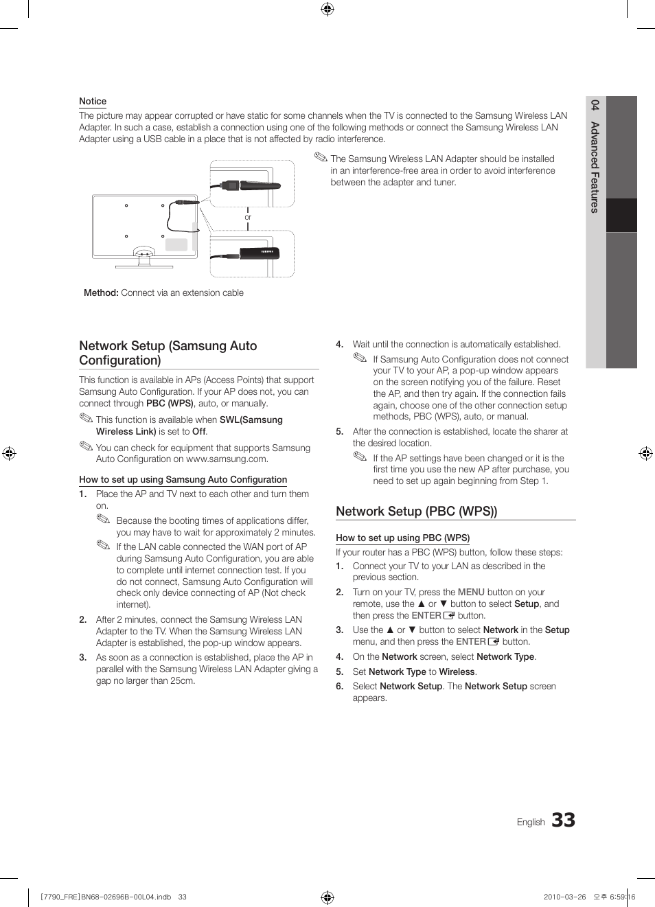 Samsung PS63C7700YS User Manual | Page 33 / 258