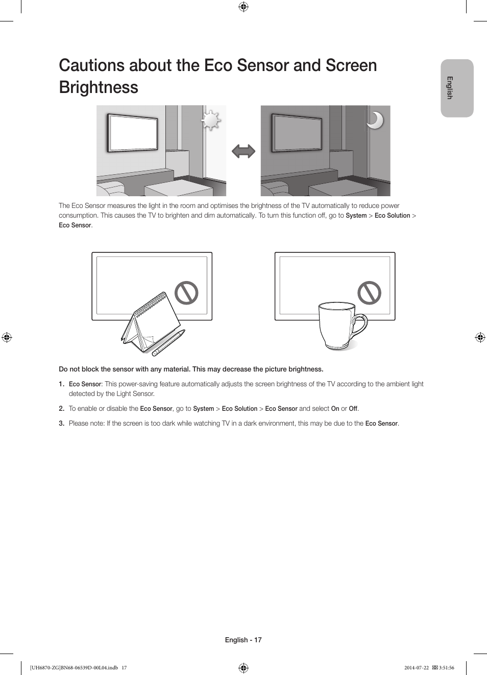 Samsung UE55H6870SS User Manual | Page 17 / 81