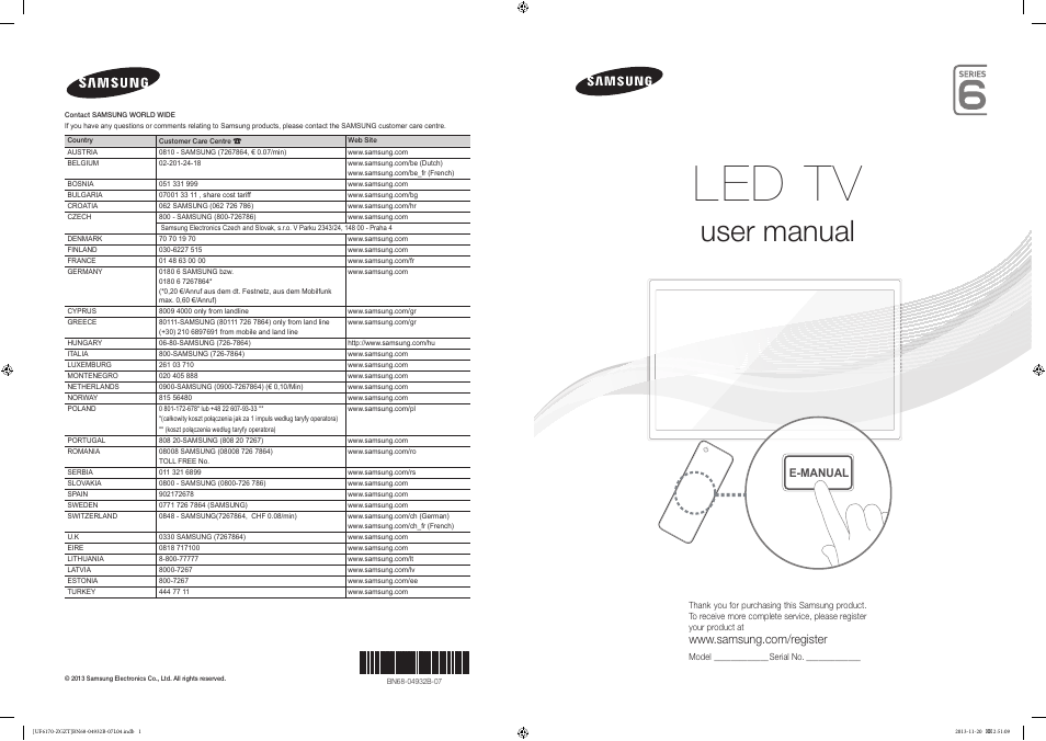 Samsung UE60F6170SS User Manual | 83 pages