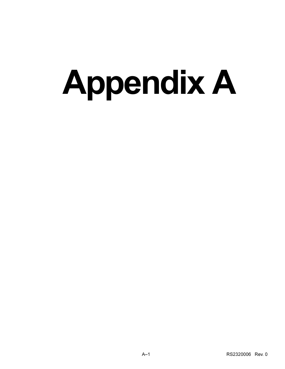 Appendix a | Amana RS2320006 User Manual | Page 17 / 39