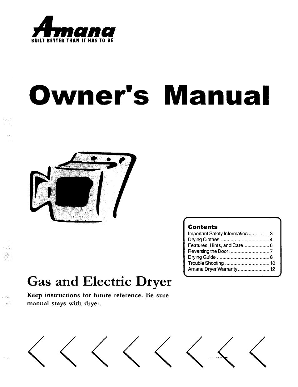 Amana 40086001 User Manual | 12 pages