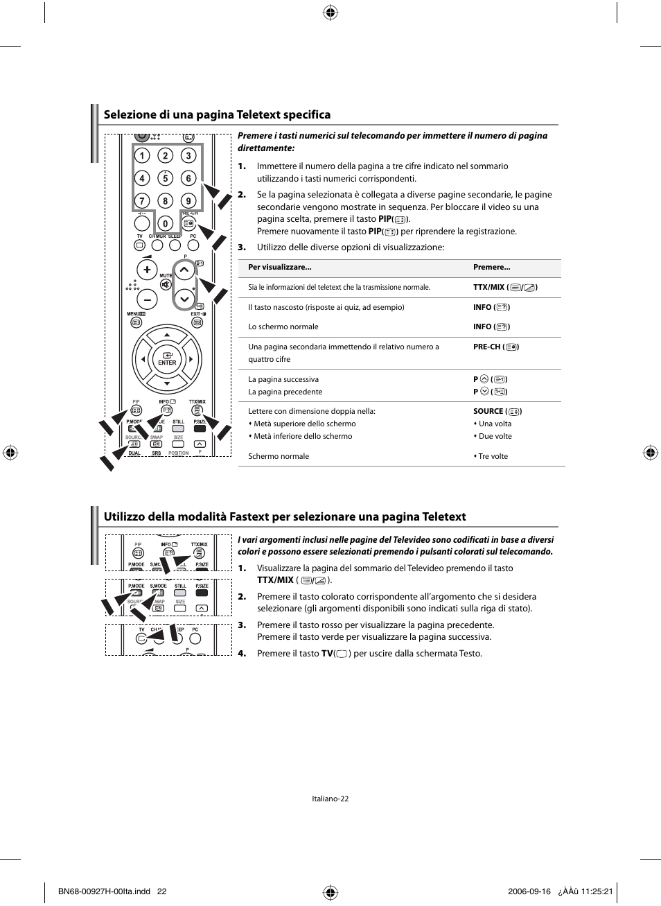 Selezione di una pagina teletext specifica | Samsung LE32R32B User Manual | Page 180 / 187