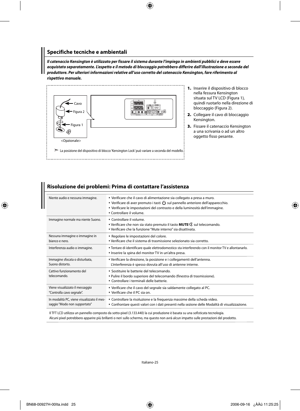 Specifiche tecniche e ambientali | Samsung LE32R32B User Manual | Page 183 / 187