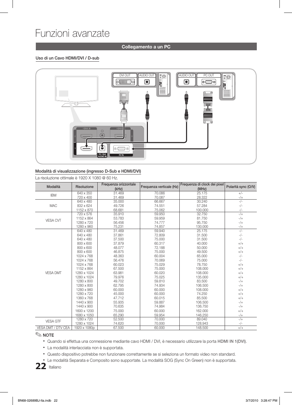 Funzioni avanzate | Samsung LE37C630K1W User Manual | Page 169 / 197