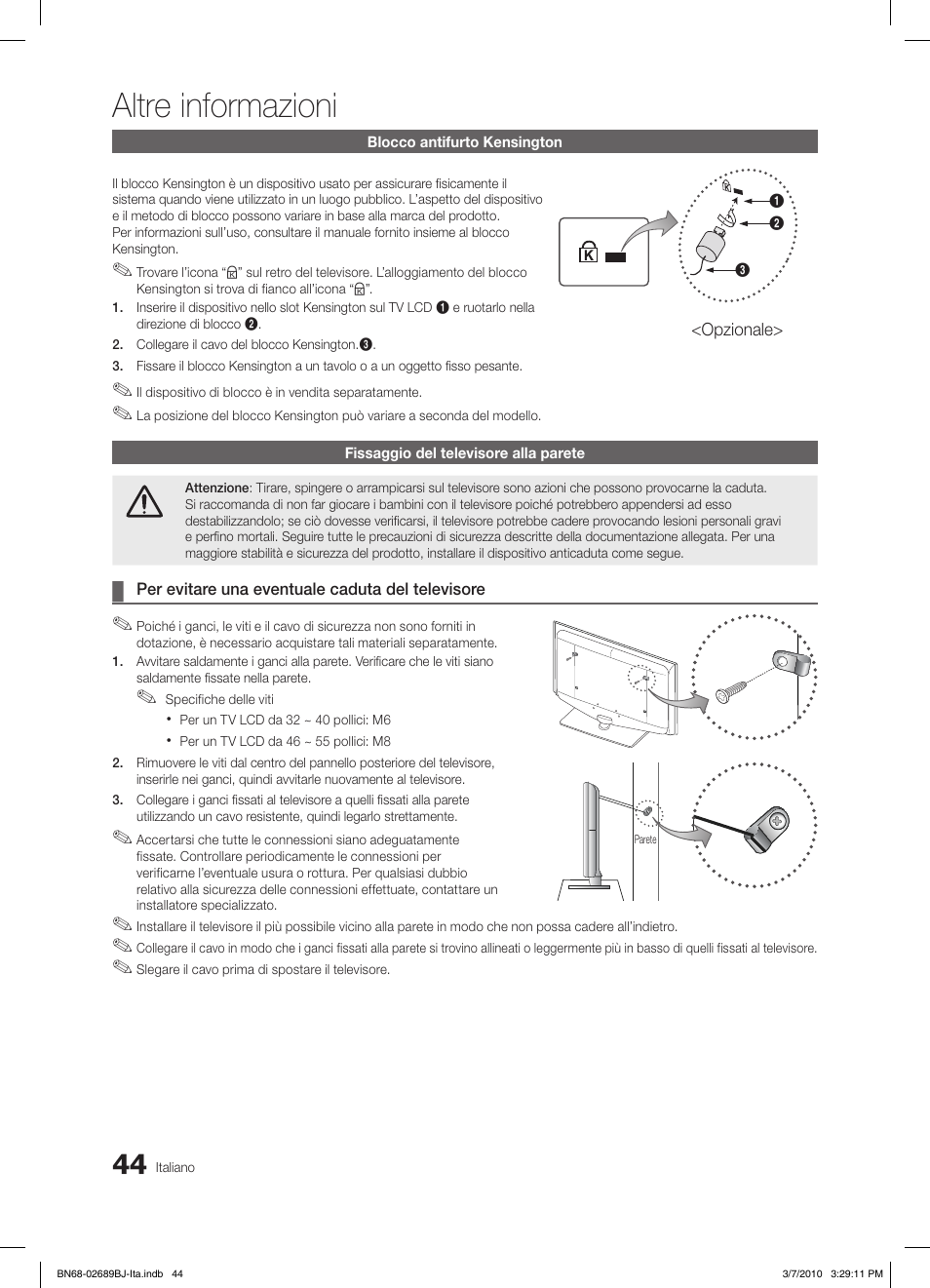 Altre informazioni | Samsung LE37C630K1W User Manual | Page 191 / 197