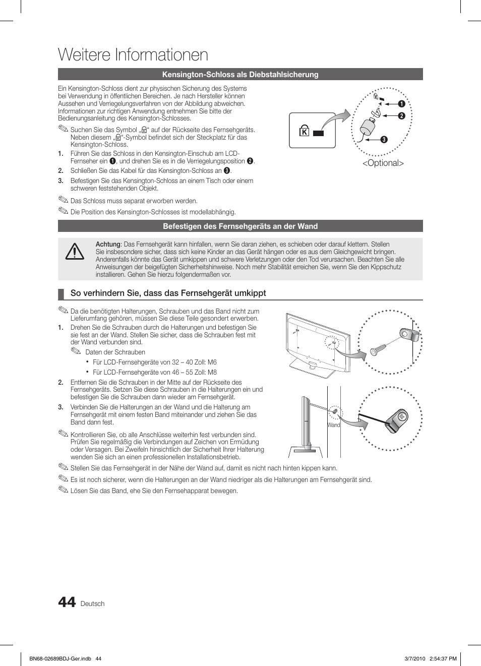 Weitere informationen | Samsung LE37C630K1W User Manual | Page 93 / 197