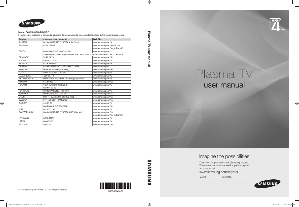Samsung PS50C490B3W User Manual | 382 pages