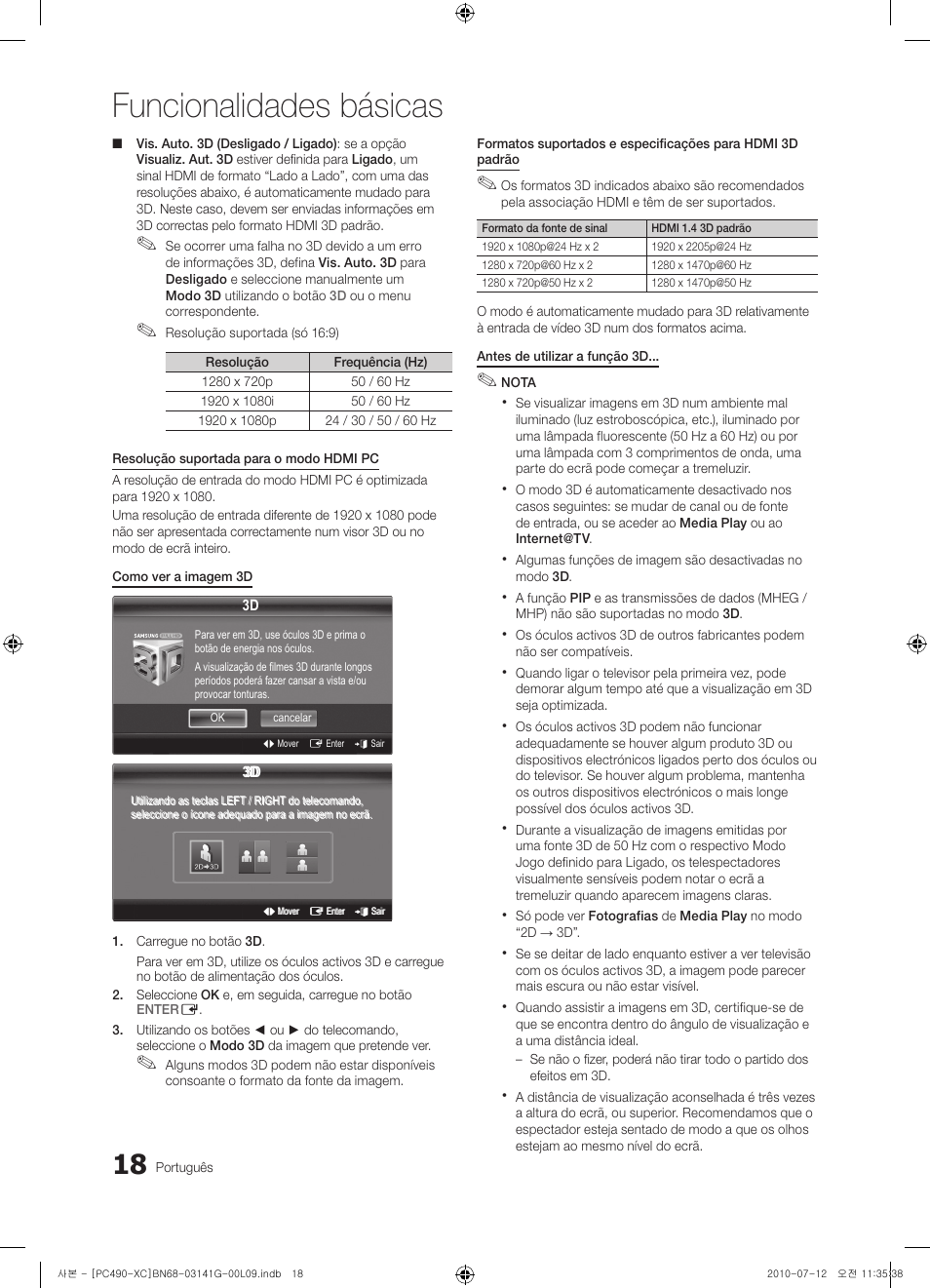 Funcionalidades básicas | Samsung PS50C490B3W User Manual | Page 272 / 382
