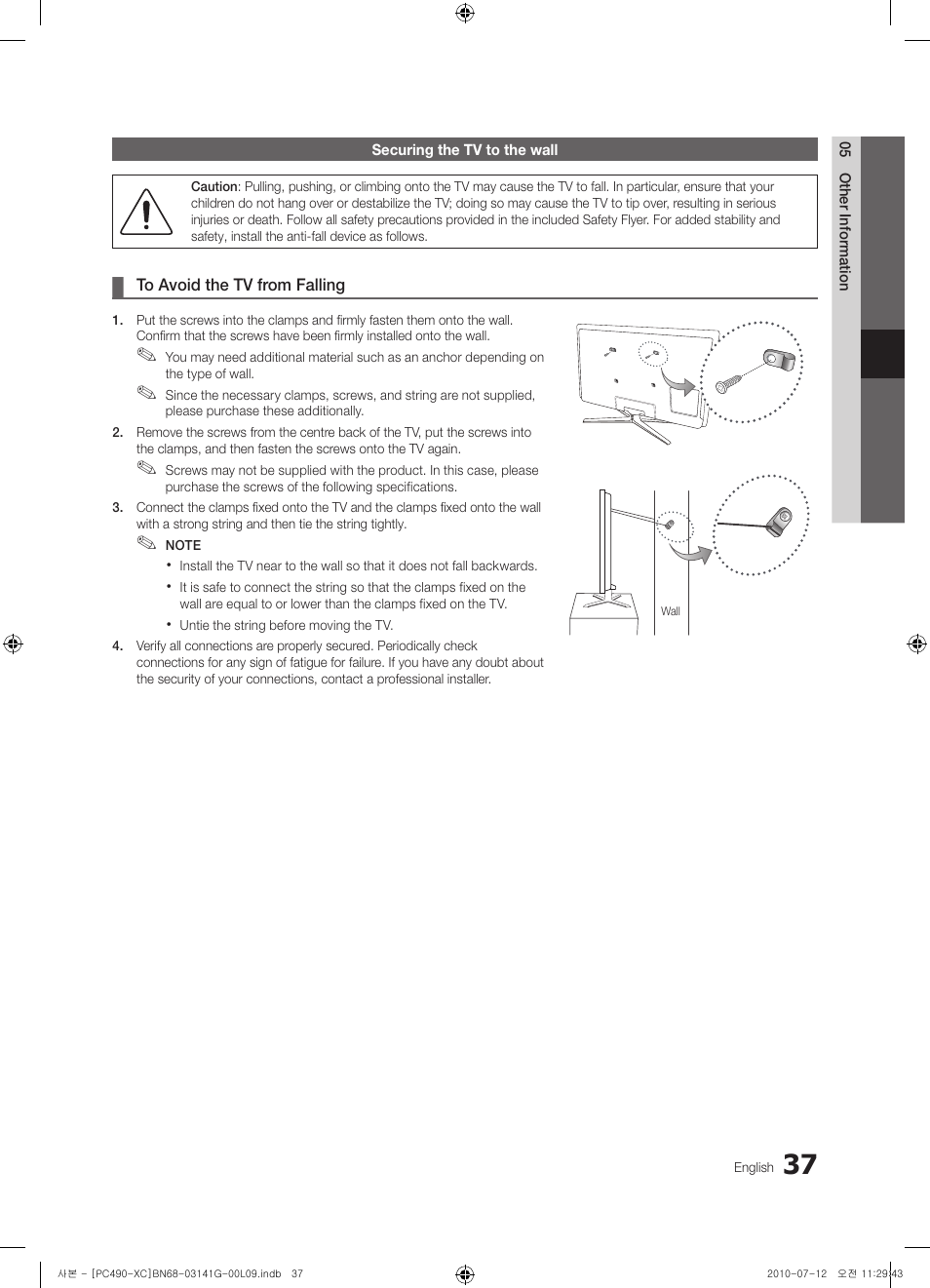 Samsung PS50C490B3W User Manual | Page 37 / 382
