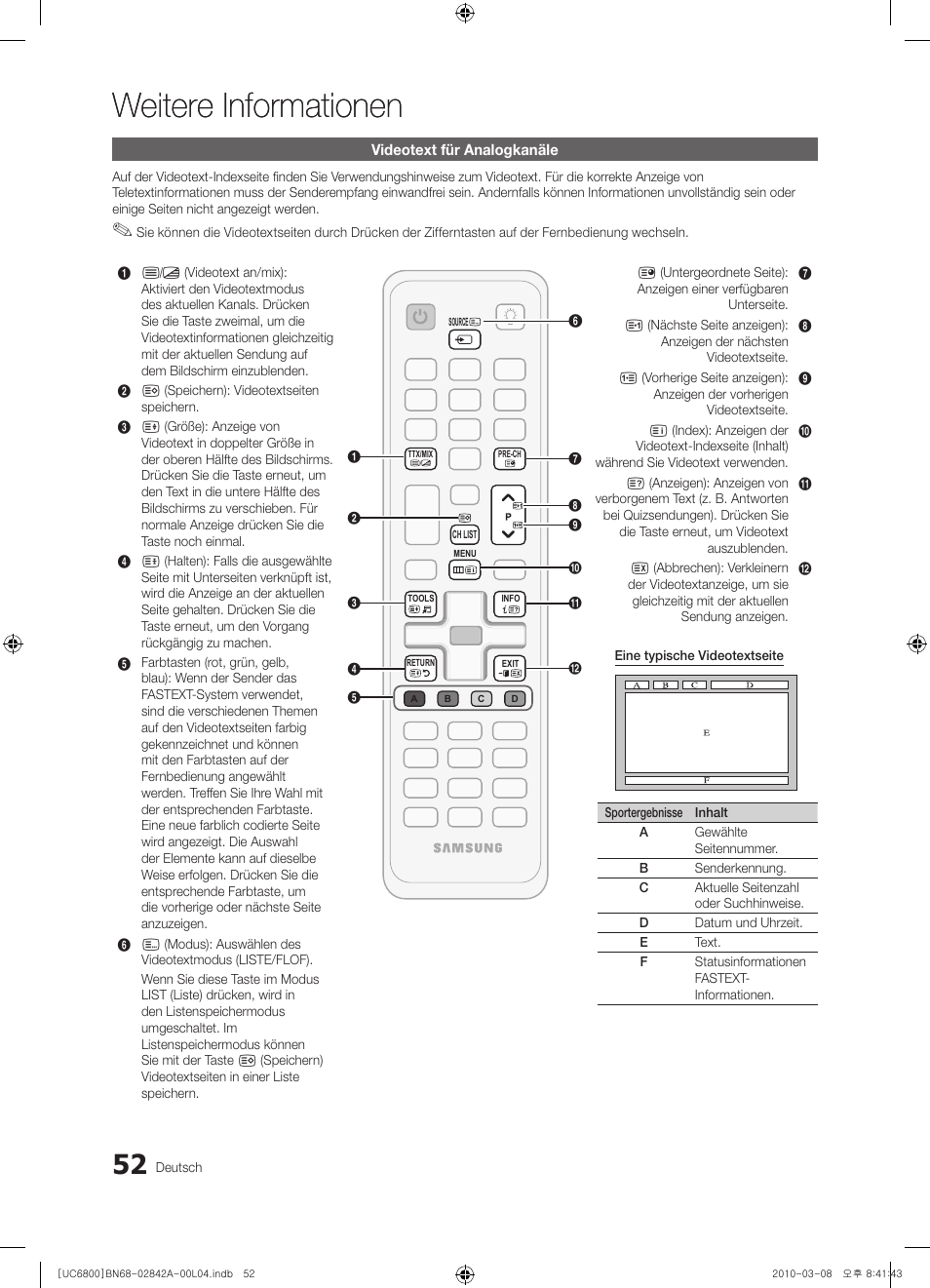 Weitere informationen | Samsung UE37C6820US User Manual | Page 114 / 249