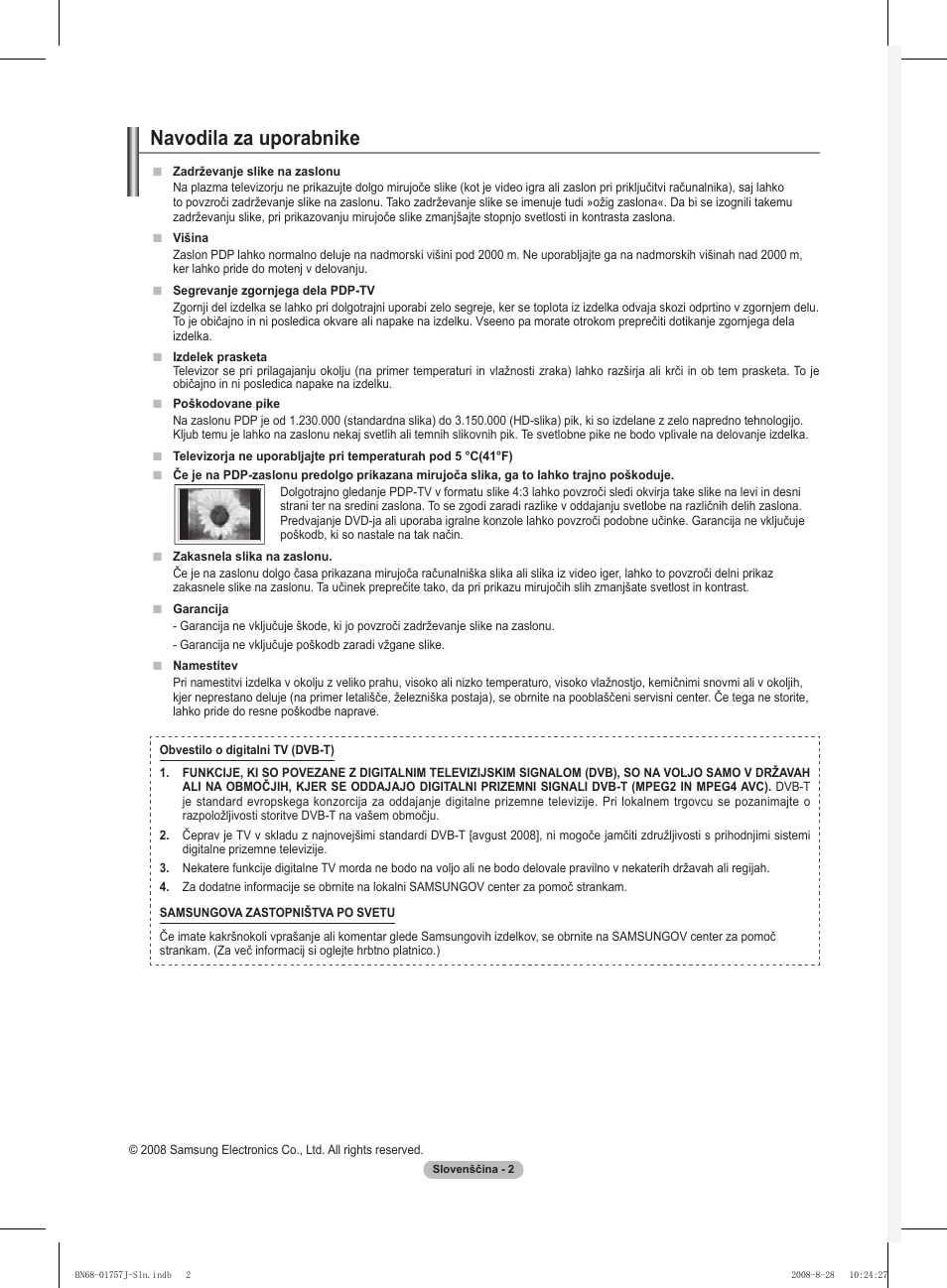 Navodila za uporabnike | Samsung PS63A756T1M User Manual | Page 313 / 436