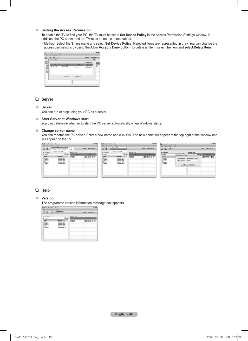 Samsung PS63A756T1M User Manual | Page 48 / 436