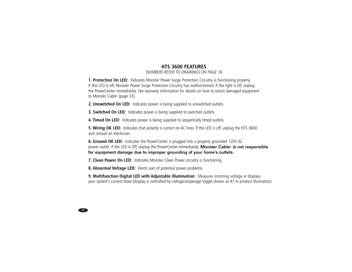 Monster Power Reference PowerCenter HTS 3600 User Manual | Page 25 / 48