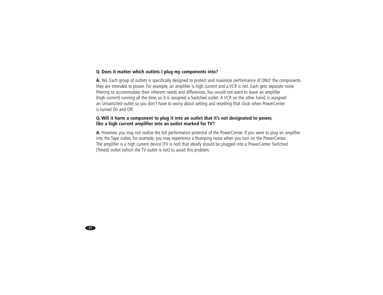 Monster Power Reference PowerCenter HTS 3600 User Manual | Page 35 / 48