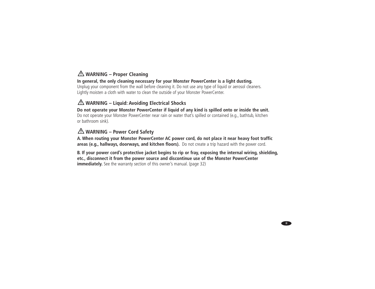 Monster Power Reference PowerCenter HTS 3600 User Manual | Page 4 / 48