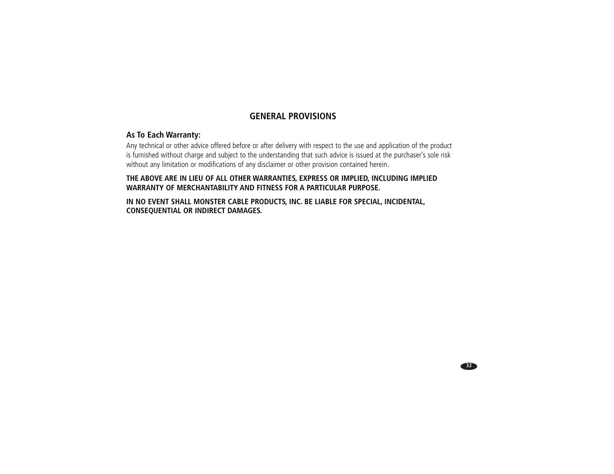 Monster Power Reference PowerCenter HTS 3600 User Manual | Page 40 / 48