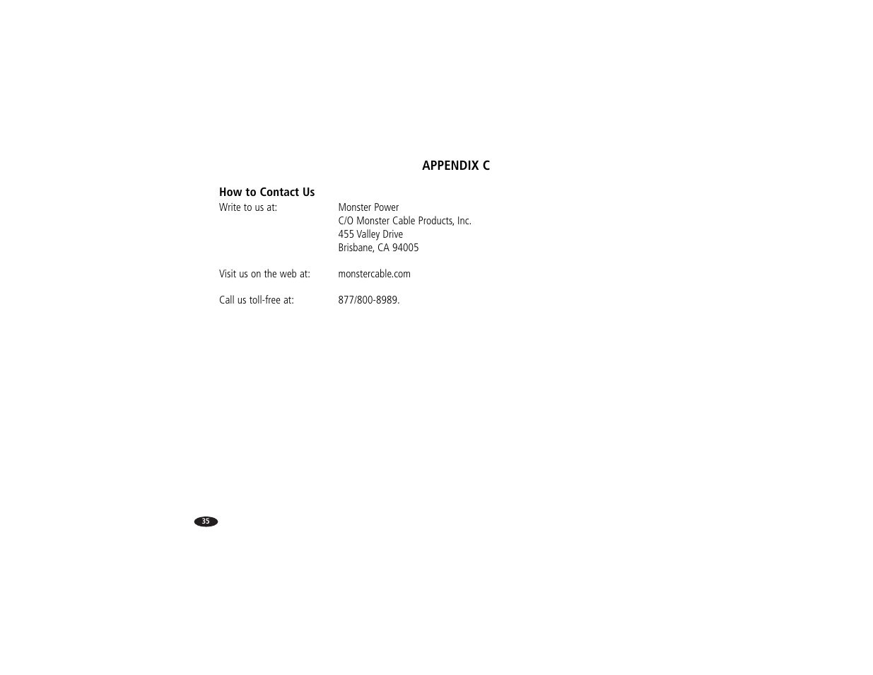 Monster Power Reference PowerCenter HTS 3600 User Manual | Page 43 / 48