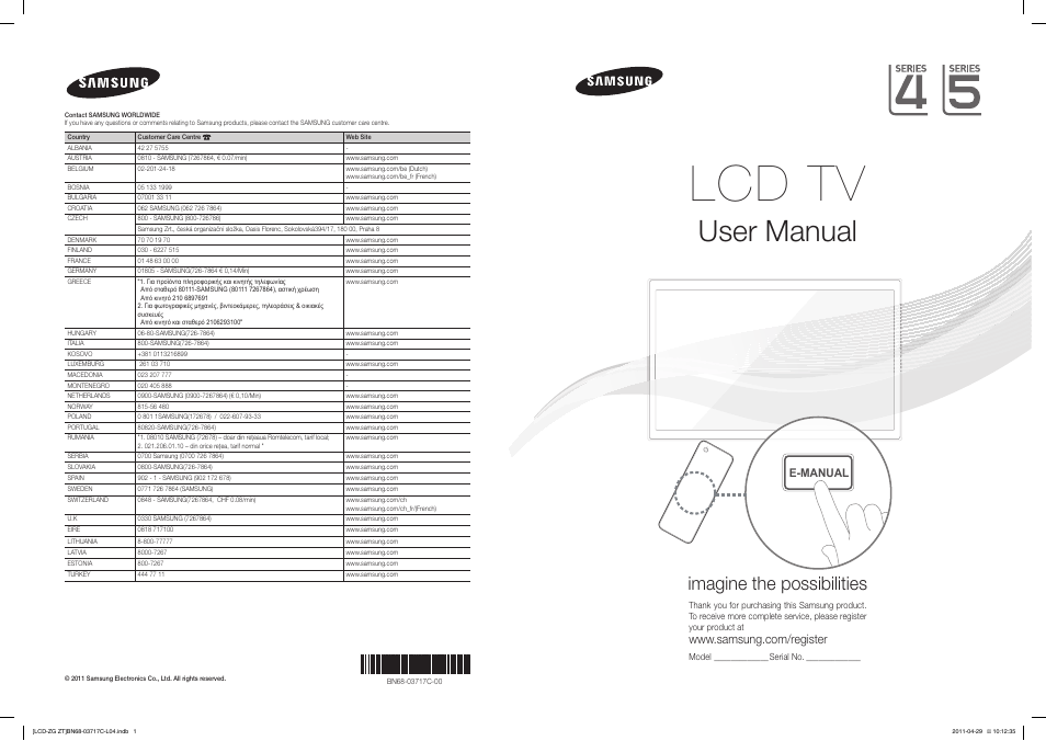 Samsung LE40D503F7W User Manual | 58 pages