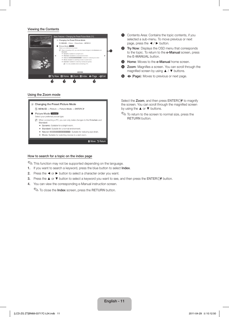 Samsung LE40D503F7W User Manual | Page 11 / 58