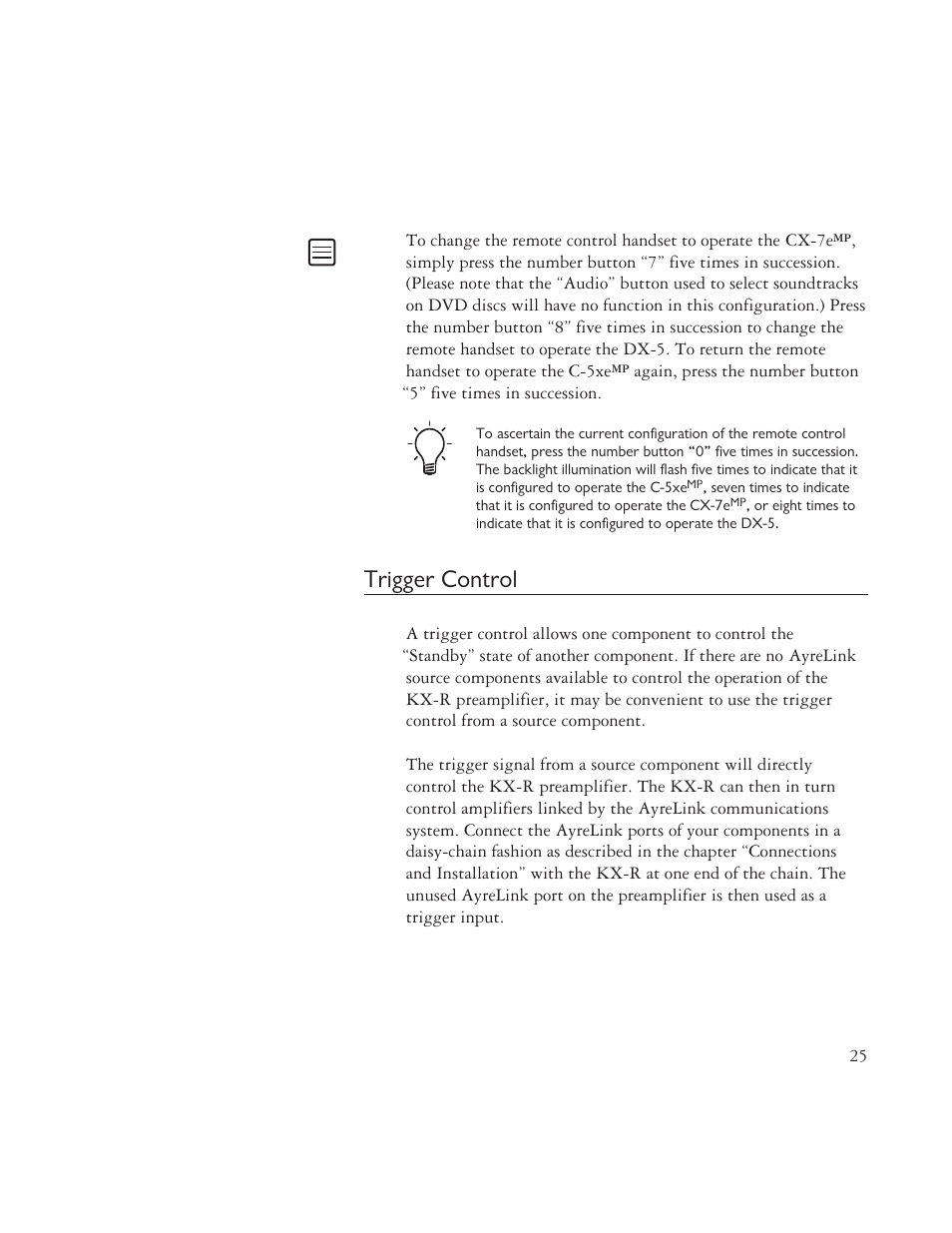 Trigger control | AYRE TK-8150 User Manual | Page 25 / 36