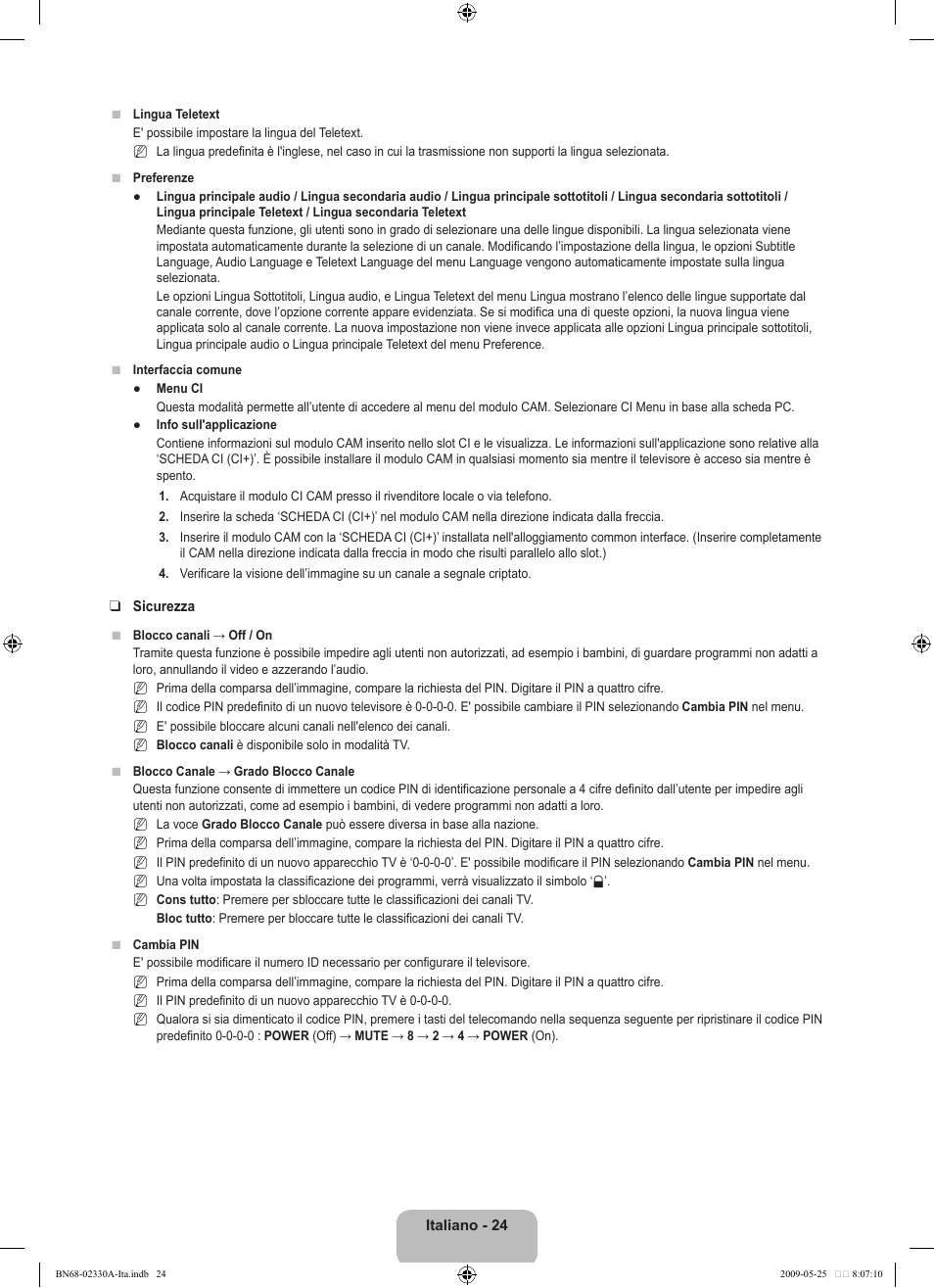 Samsung UE46B8090XW User Manual | Page 261 / 317