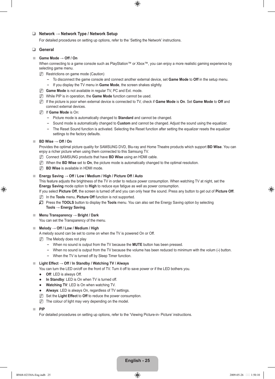 Samsung UE46B8090XW User Manual | Page 27 / 317