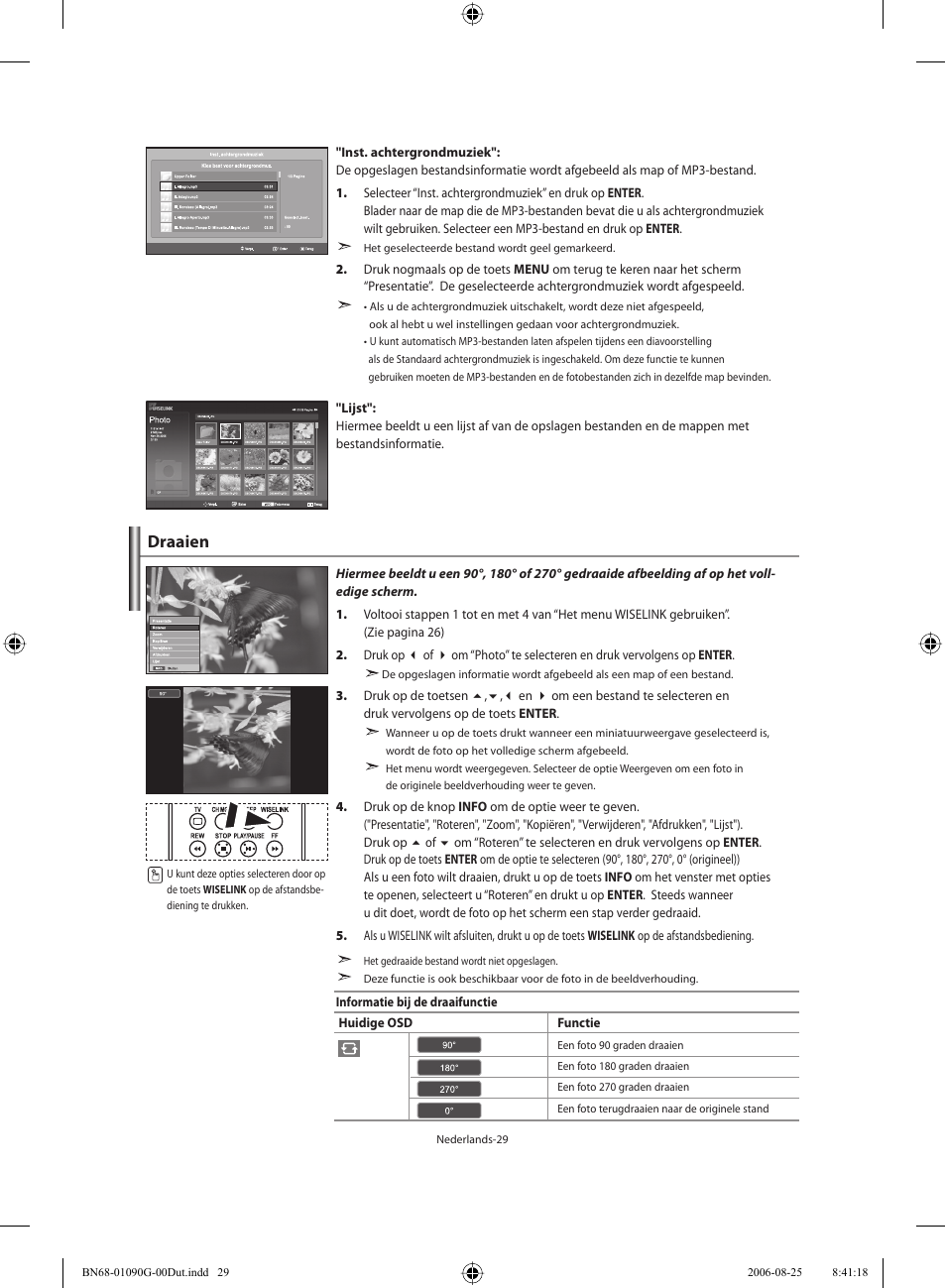 Draaien | Samsung LE40M71B User Manual | Page 166 / 320