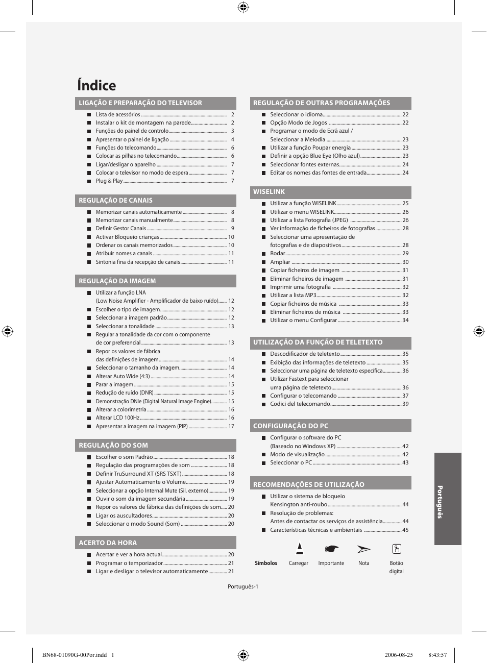 Índice | Samsung LE40M71B User Manual | Page 228 / 320