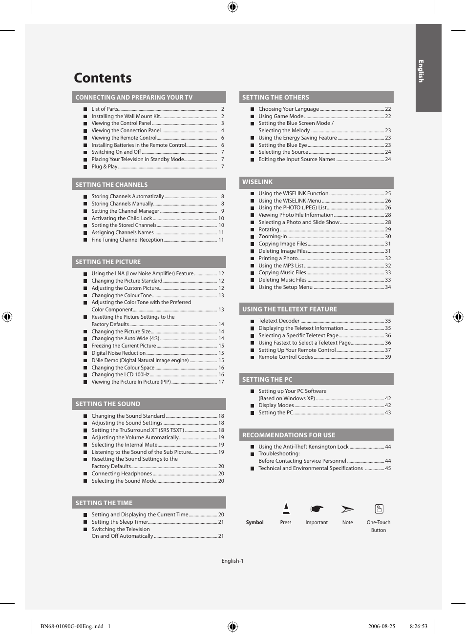 Samsung LE40M71B User Manual | Page 3 / 320