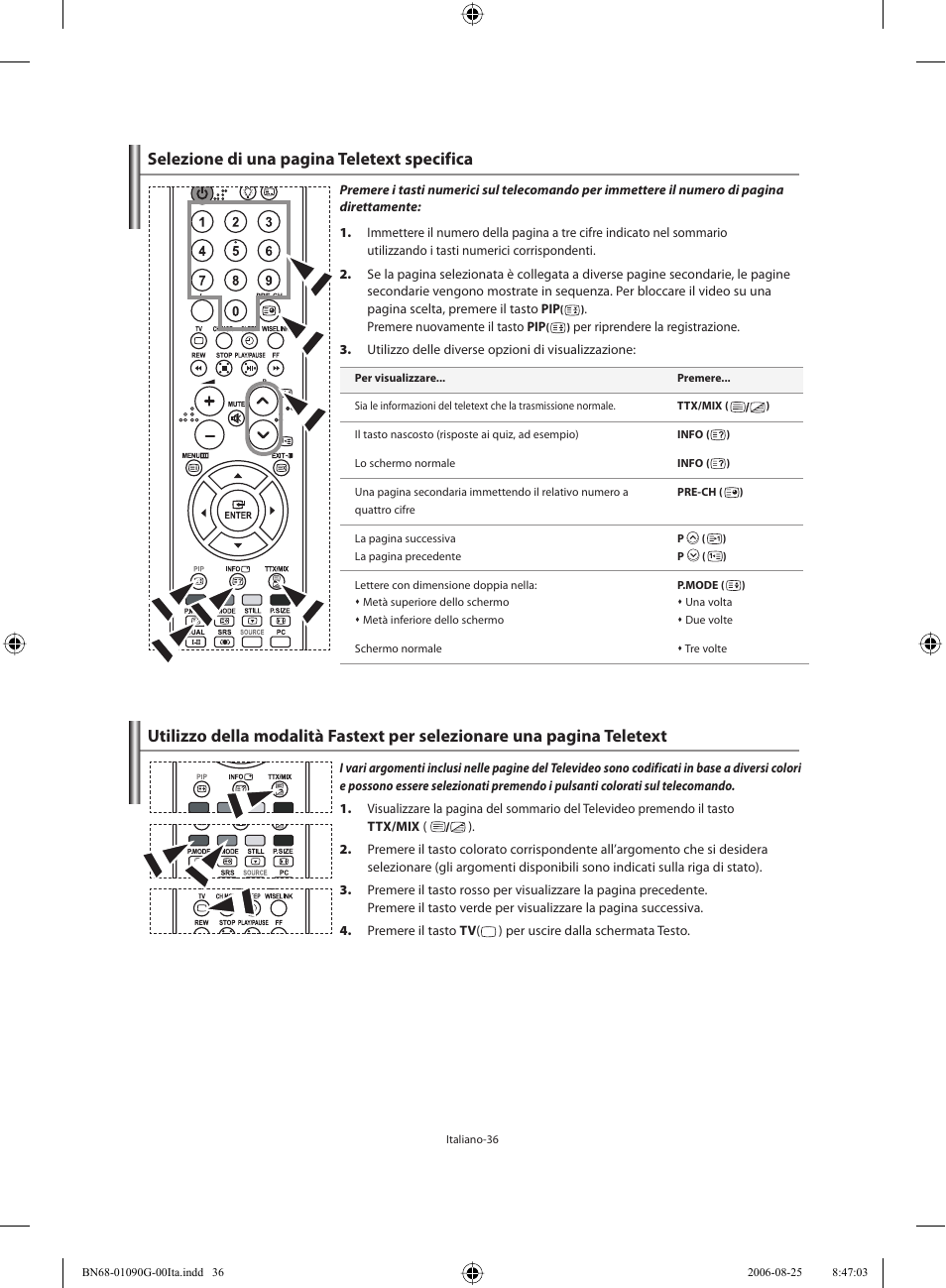 Selezione di una pagina teletext specifica | Samsung LE40M71B User Manual | Page 308 / 320