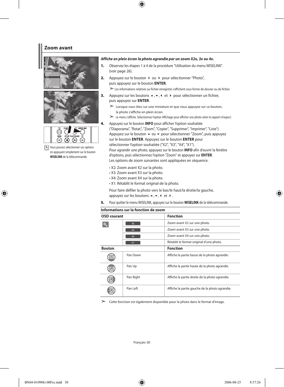 Zoom avant | Samsung LE40M71B User Manual | Page 77 / 320