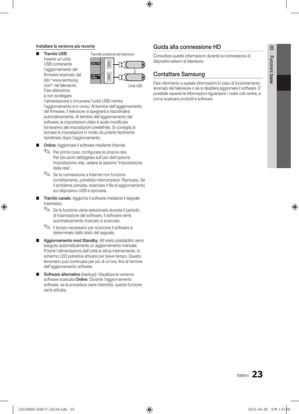 Guida alla connessione hd, Contattare samsung | Samsung PS58C6500TW User Manual | Page 188 / 221
