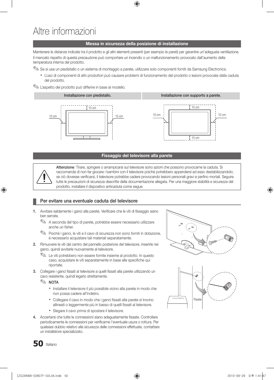 Altre informazioni | Samsung PS58C6500TW User Manual | Page 215 / 221