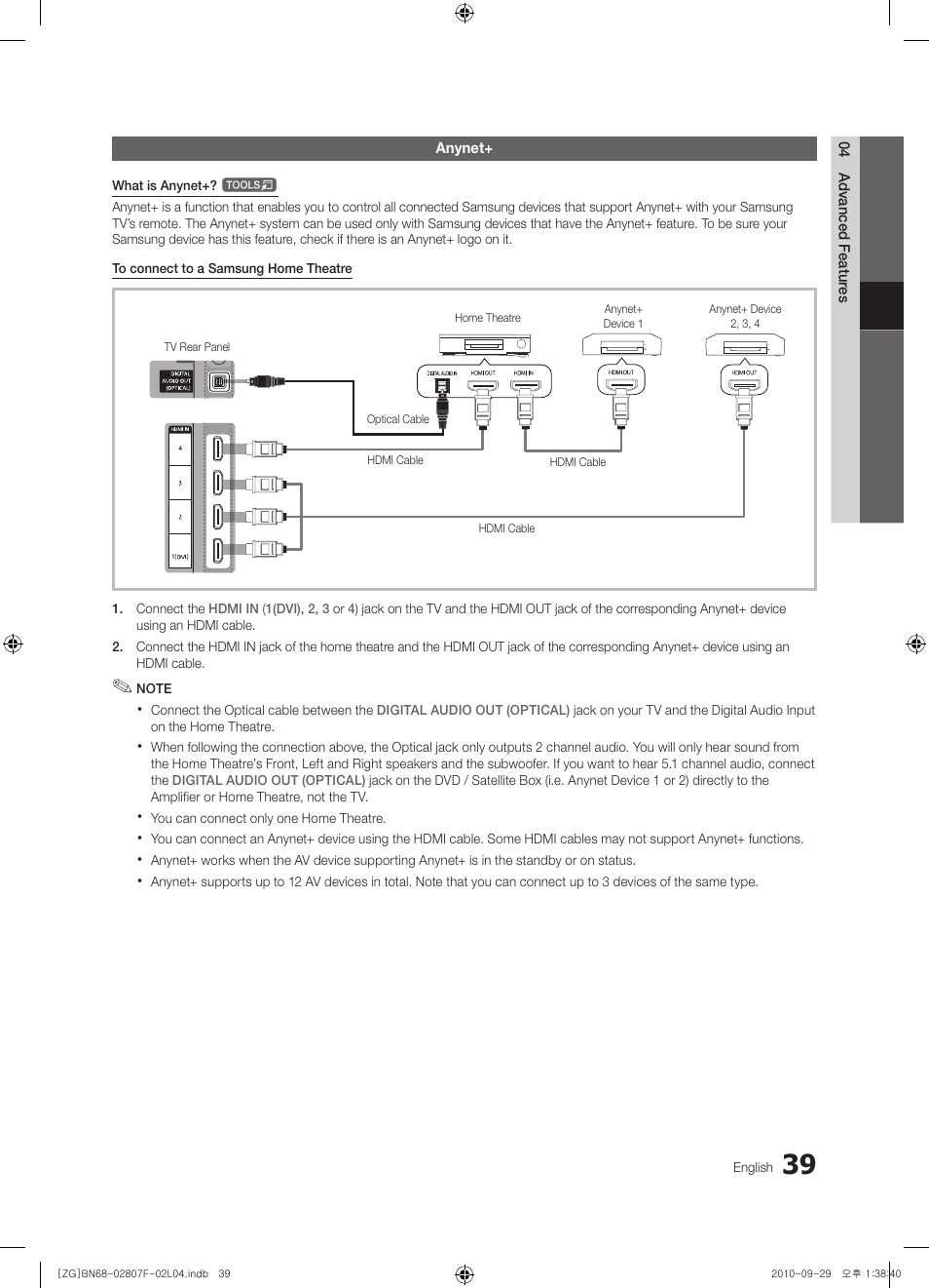 Samsung PS58C6500TW User Manual | Page 39 / 221