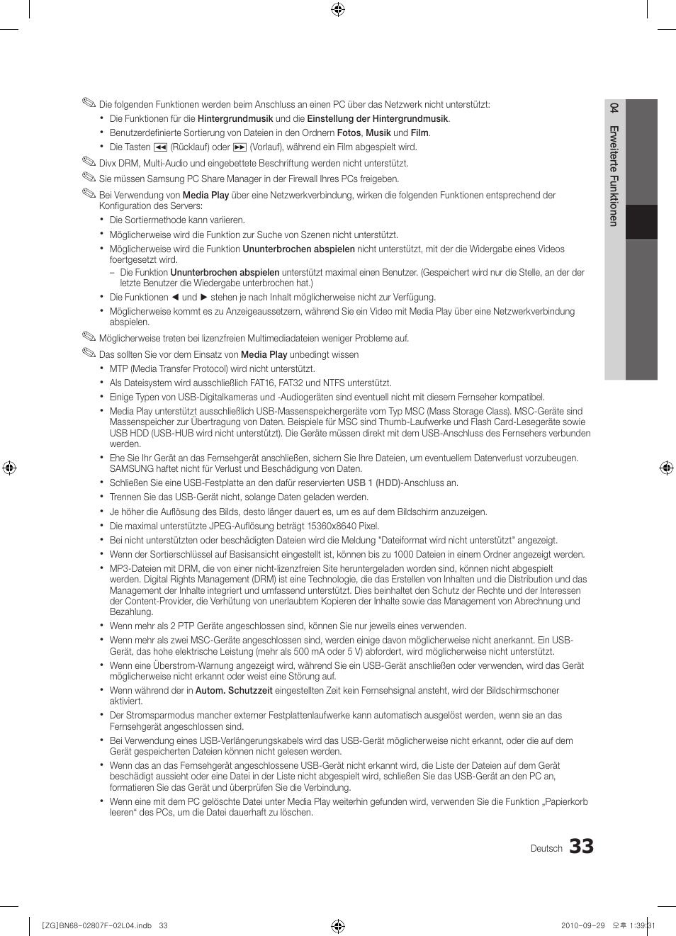 Samsung PS58C6500TW User Manual | Page 88 / 221