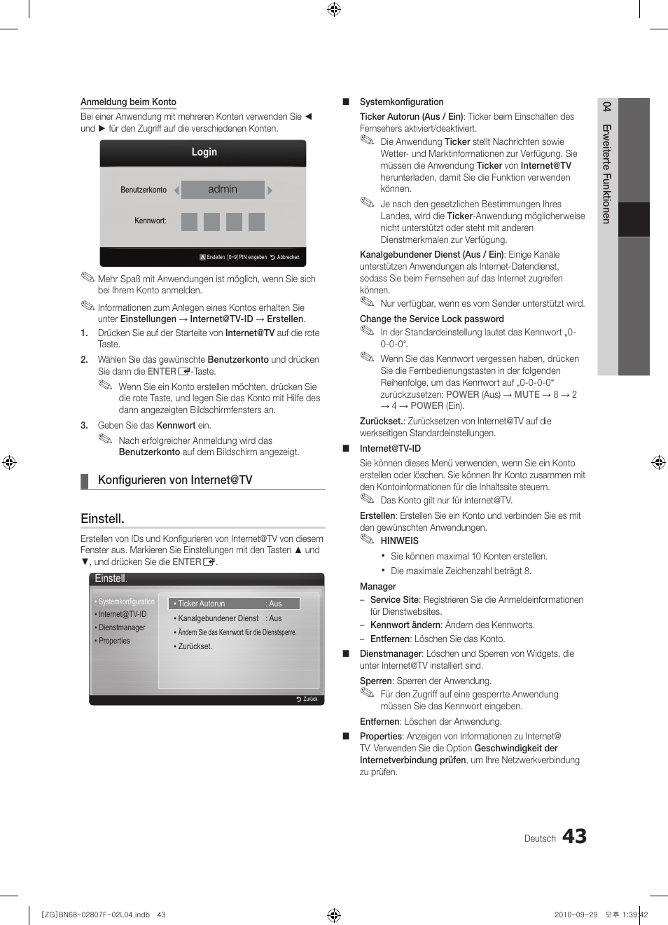 Einstell | Samsung PS58C6500TW User Manual | Page 98 / 221