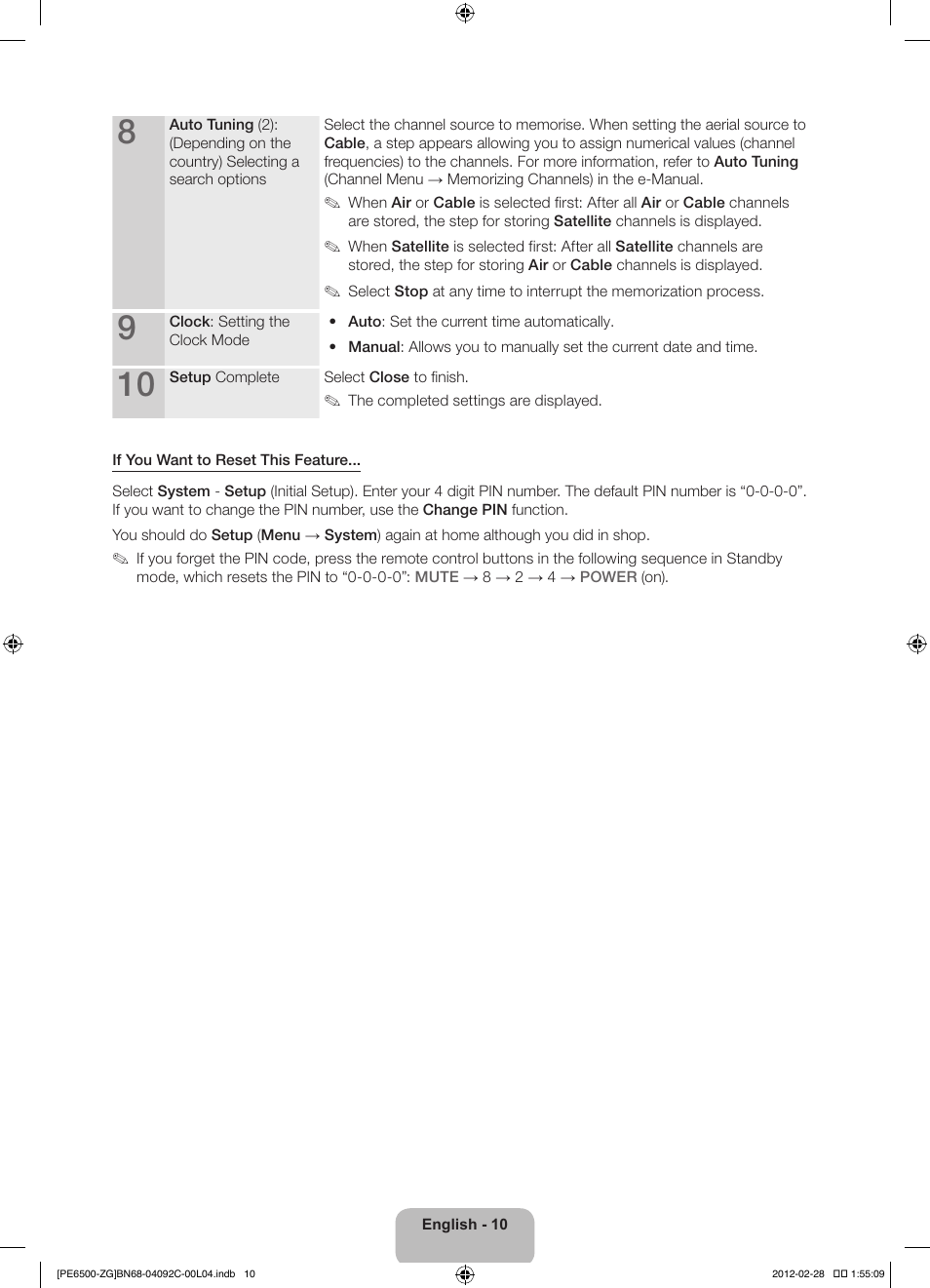 Samsung PS51E6500ES User Manual | Page 10 / 90