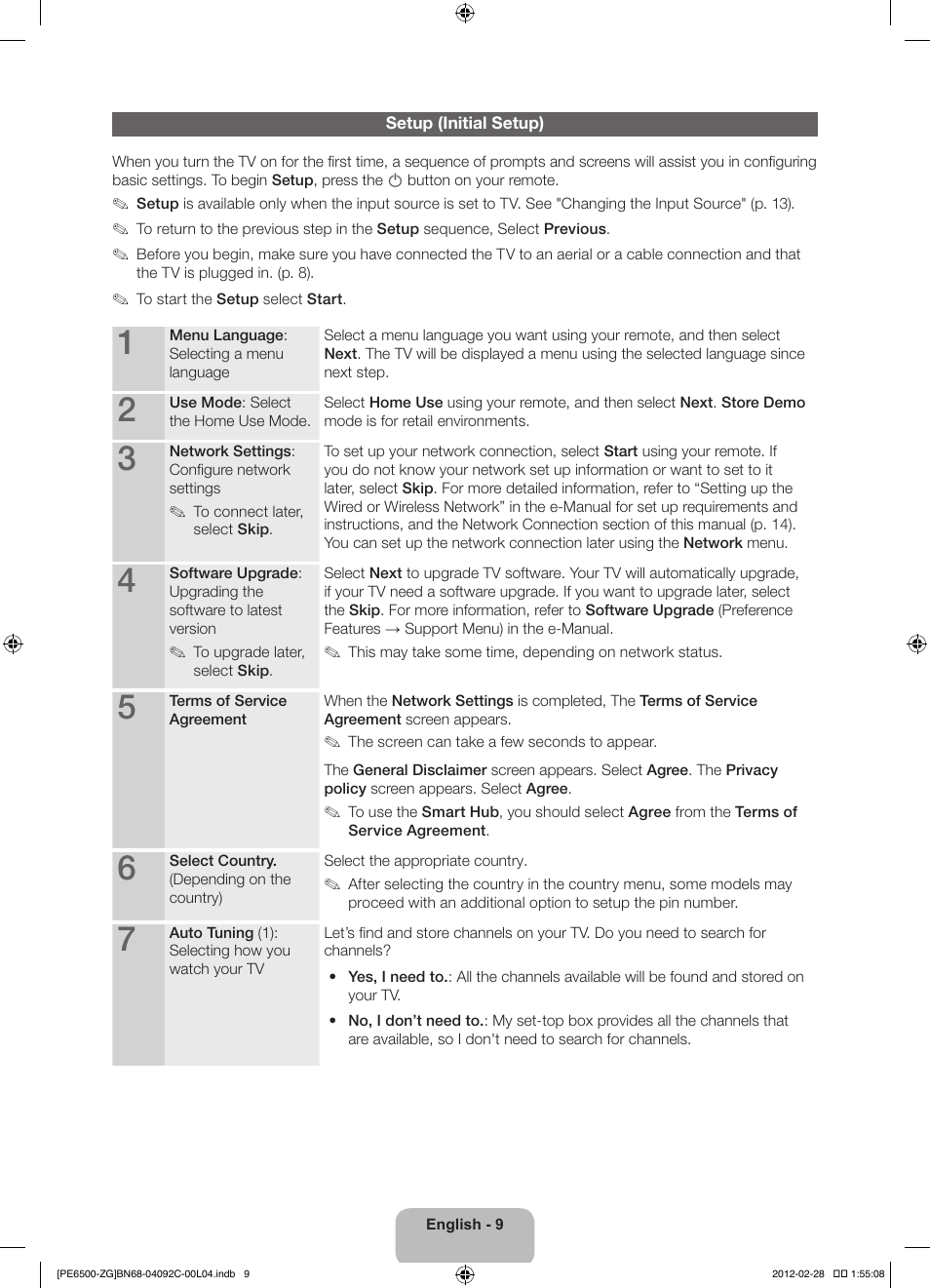 Samsung PS51E6500ES User Manual | Page 9 / 90