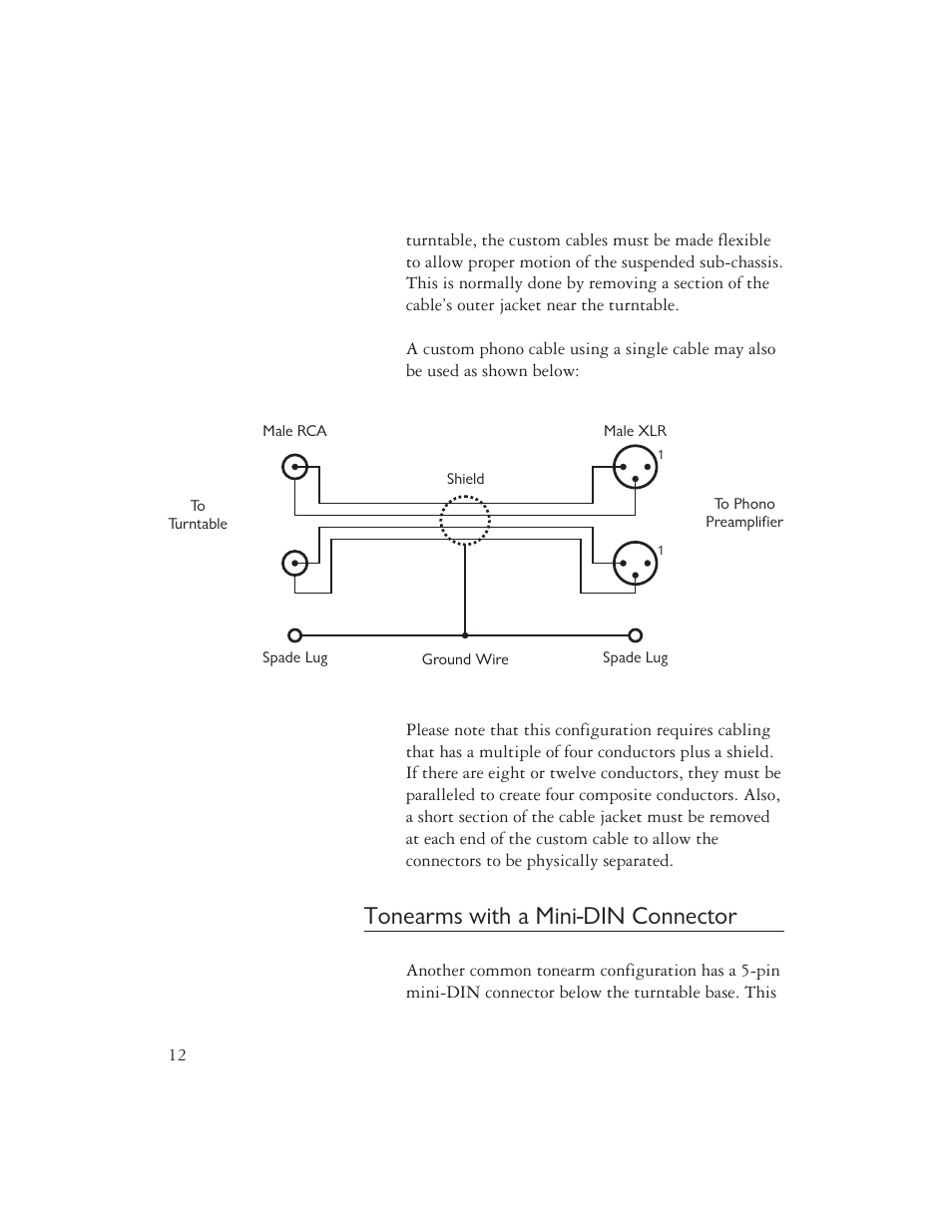 Tonearms with a mini-din connector | Ayre Acoustics P-5XE User Manual | Page 14 / 24