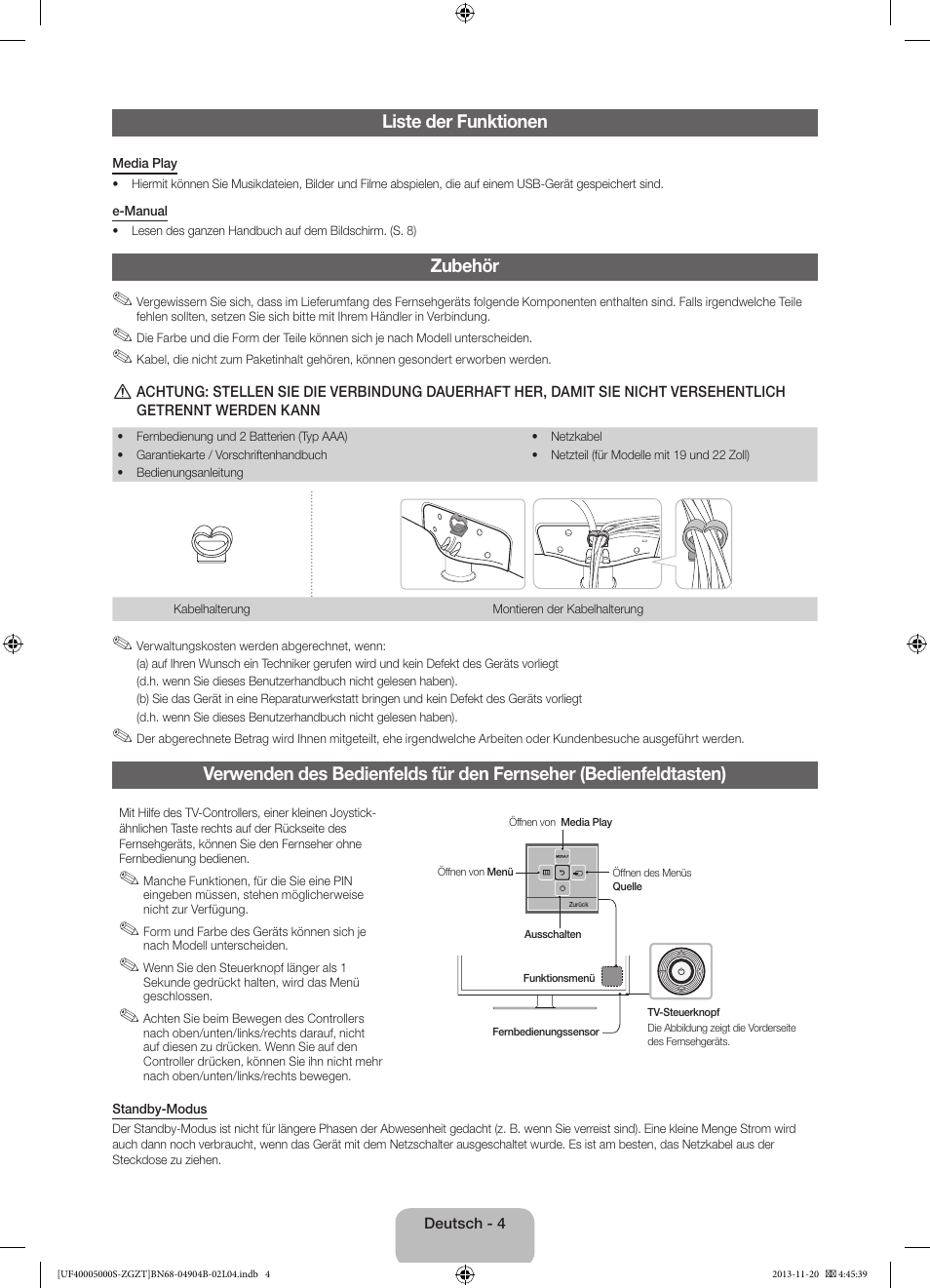 Samsung UE19F4000AW User Manual | Page 20 / 67