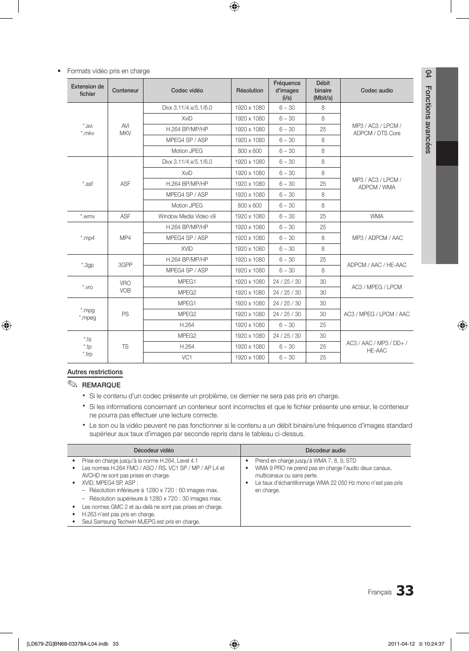 Samsung LE46D679M3S User Manual | Page 141 / 217