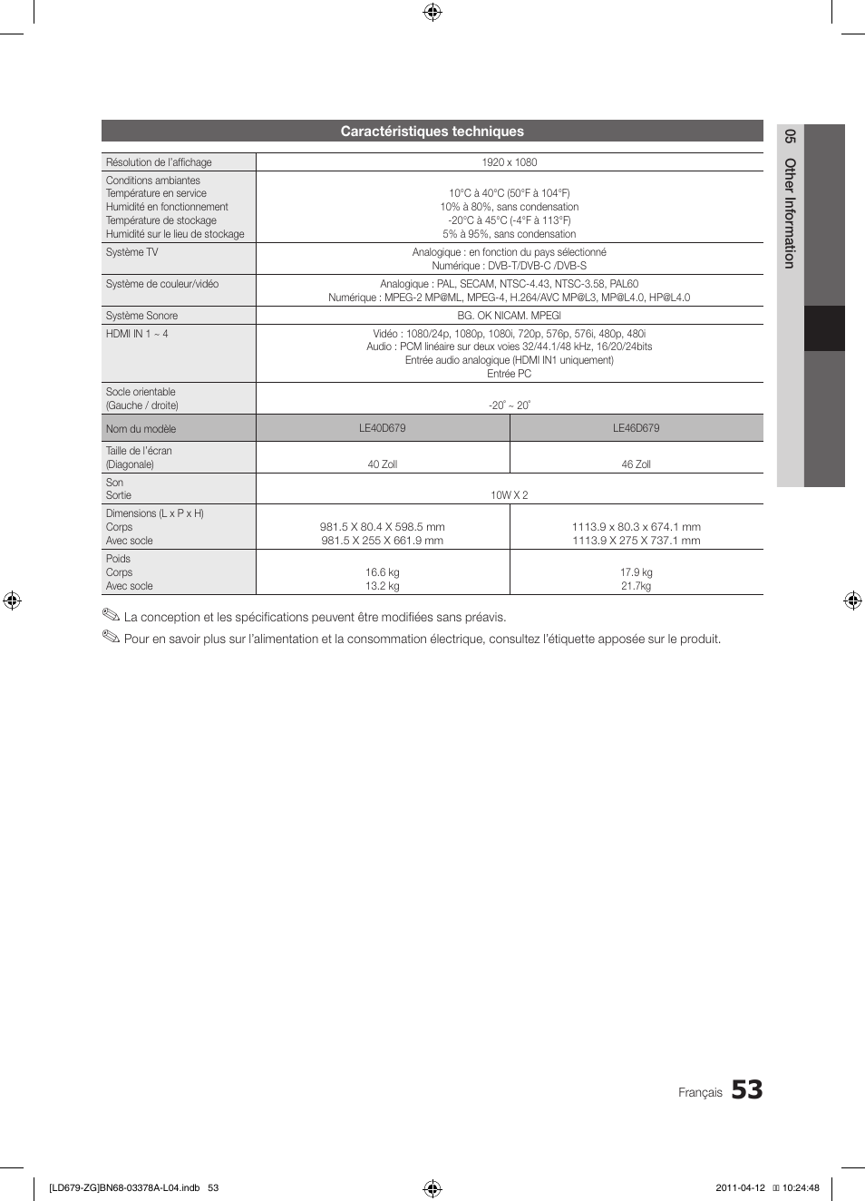 Samsung LE46D679M3S User Manual | Page 161 / 217