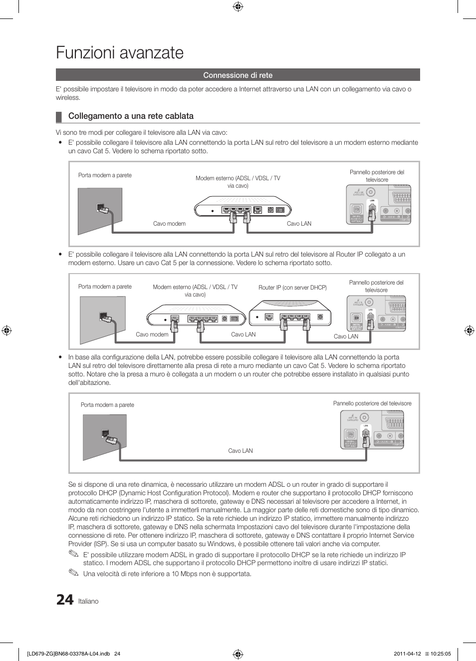 Funzioni avanzate | Samsung LE46D679M3S User Manual | Page 186 / 217
