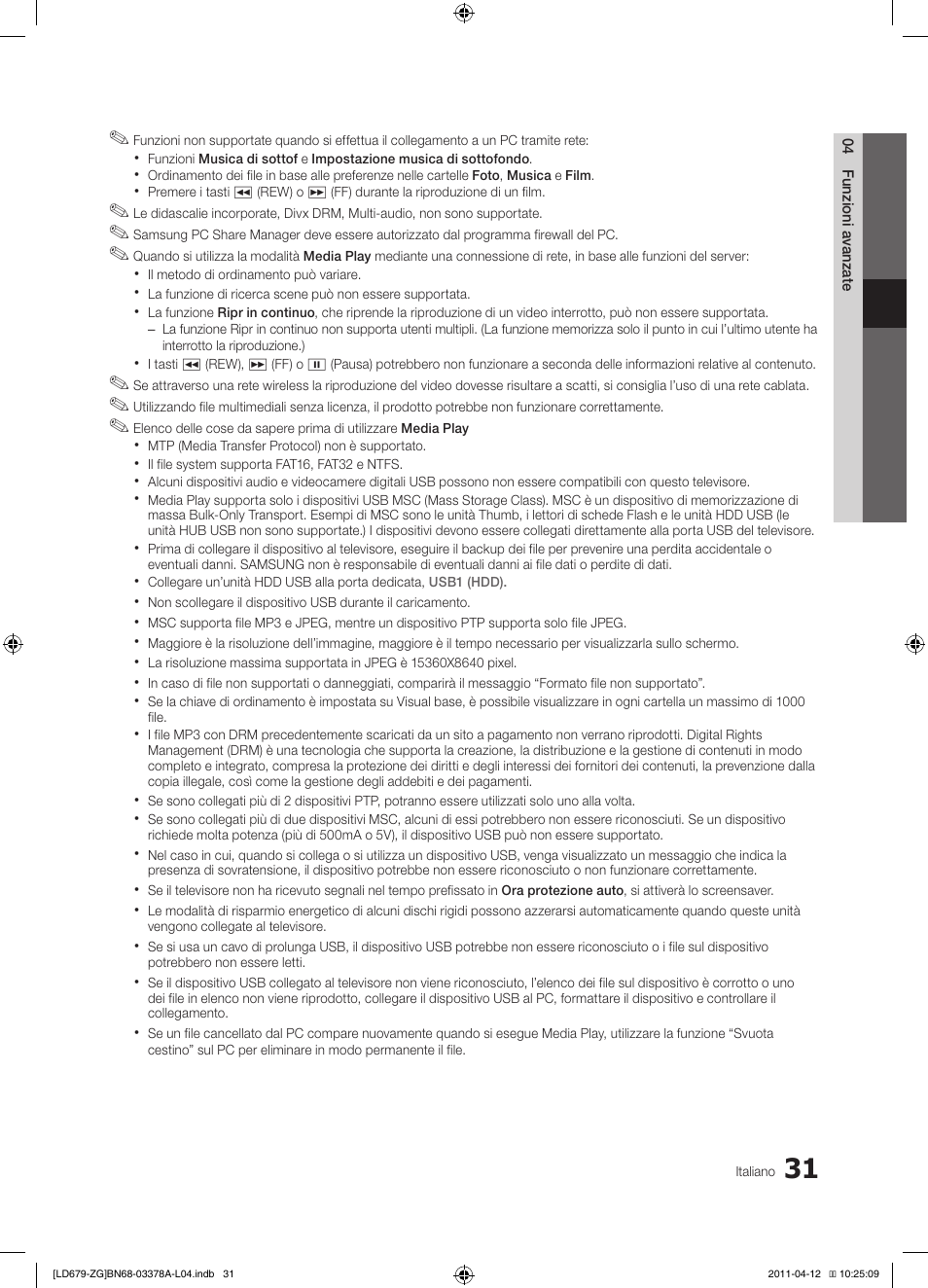 Samsung LE46D679M3S User Manual | Page 193 / 217