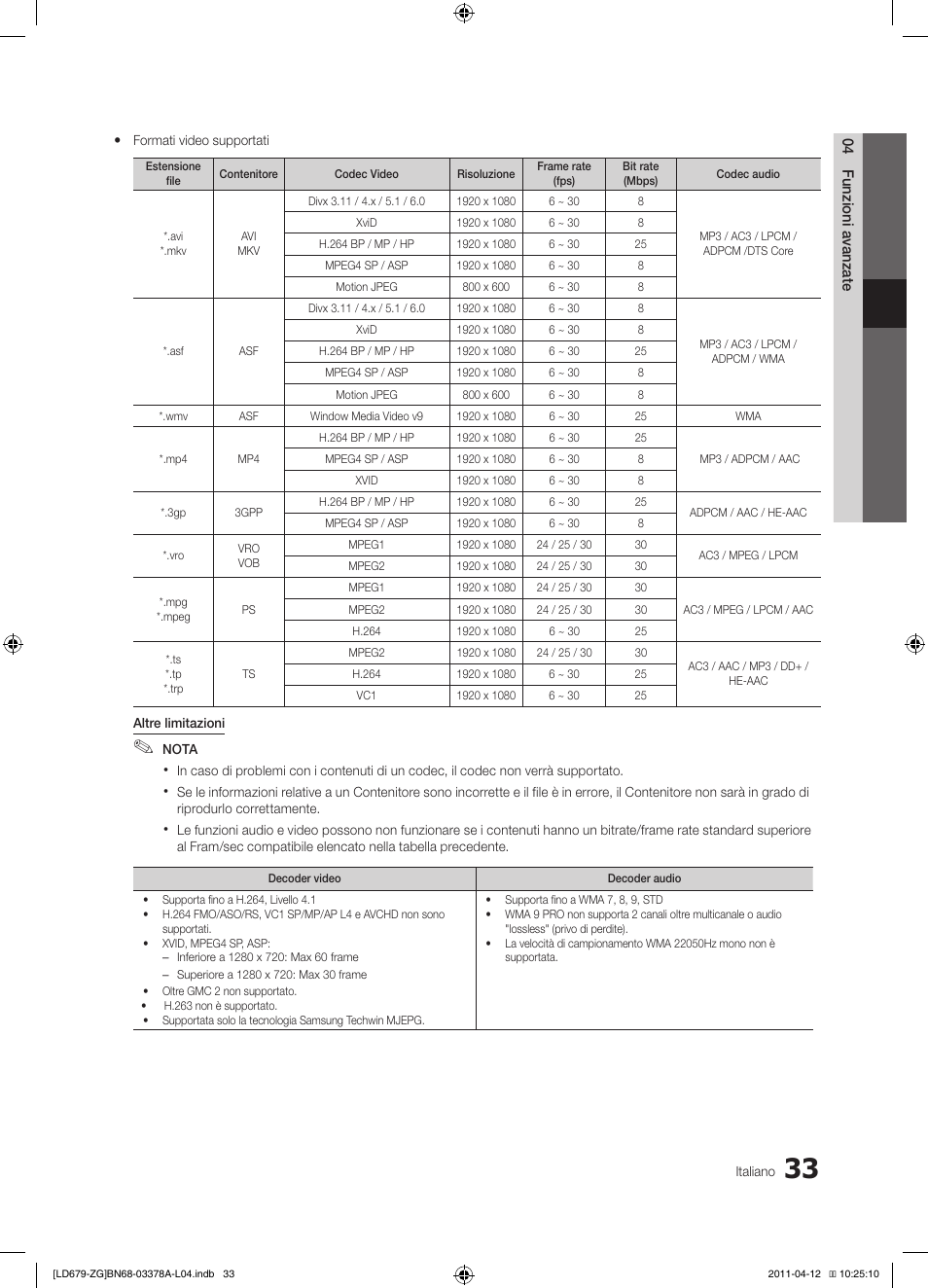 Samsung LE46D679M3S User Manual | Page 195 / 217