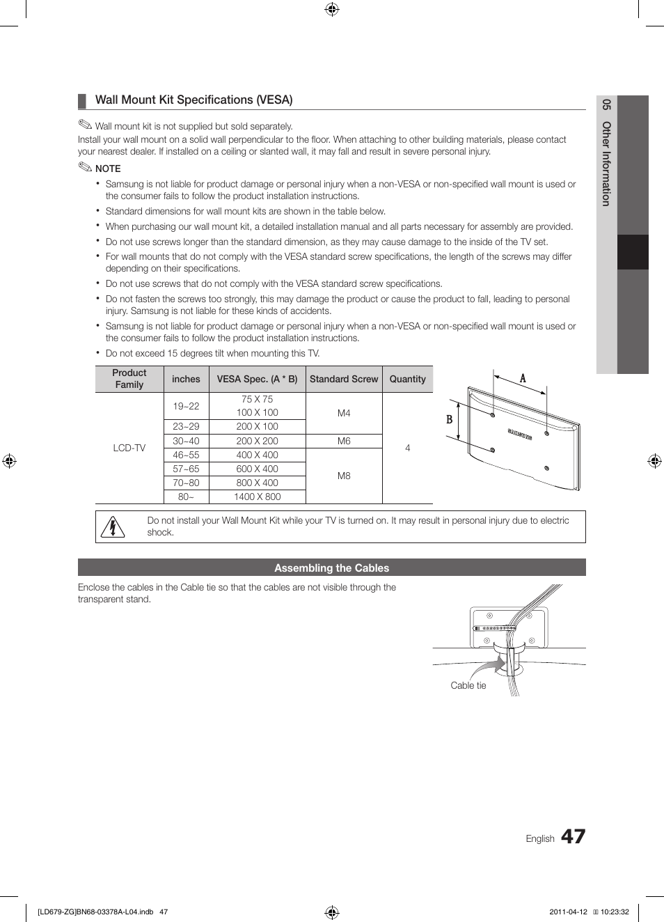 Samsung LE46D679M3S User Manual | Page 47 / 217