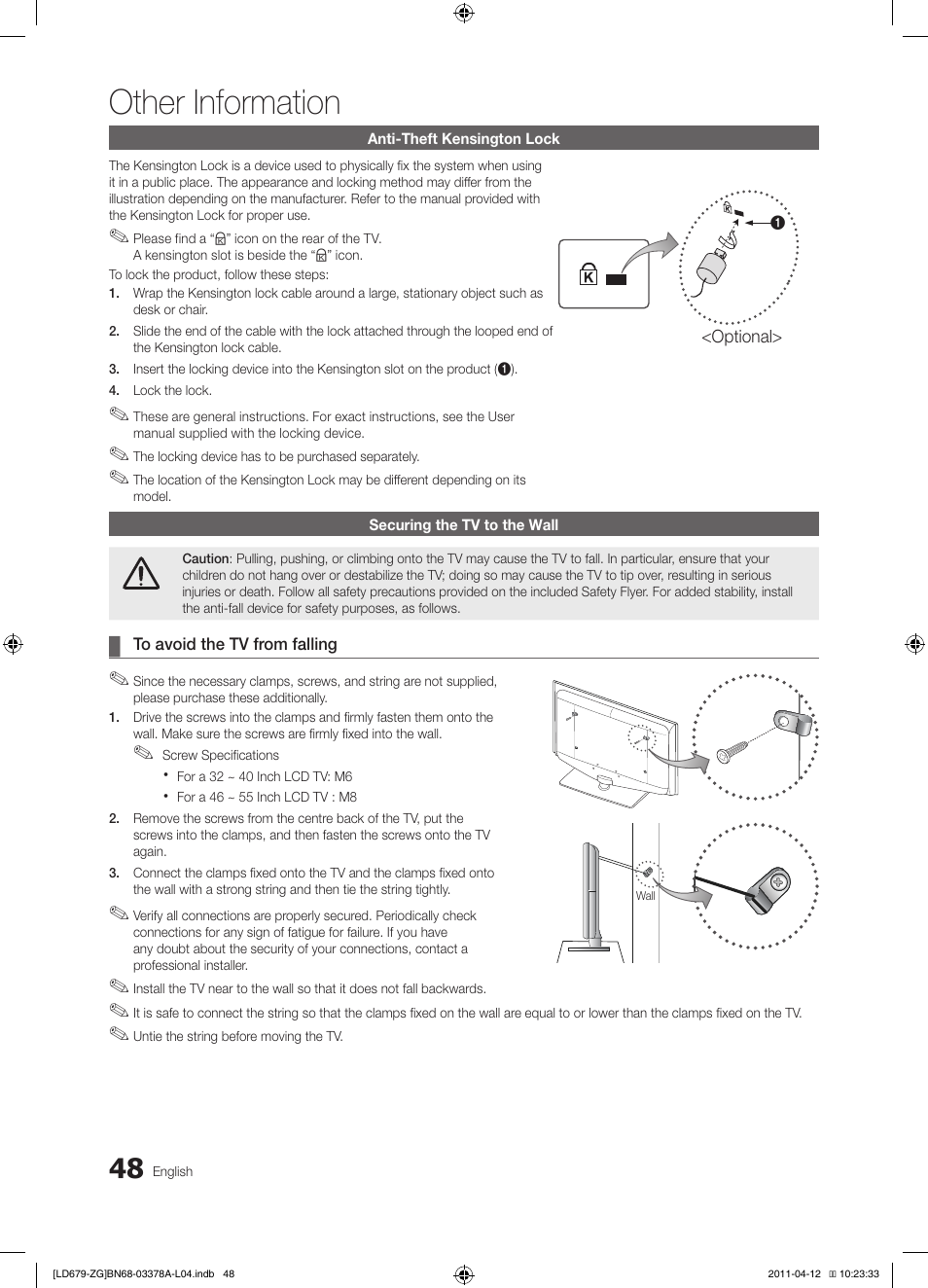 Other information | Samsung LE46D679M3S User Manual | Page 48 / 217