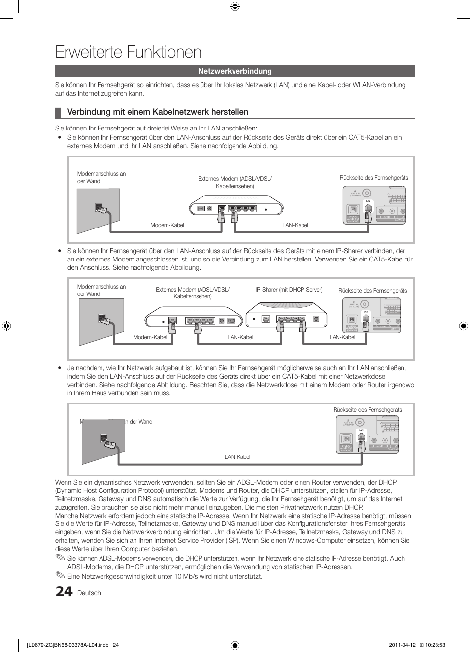 Erweiterte funktionen | Samsung LE46D679M3S User Manual | Page 78 / 217