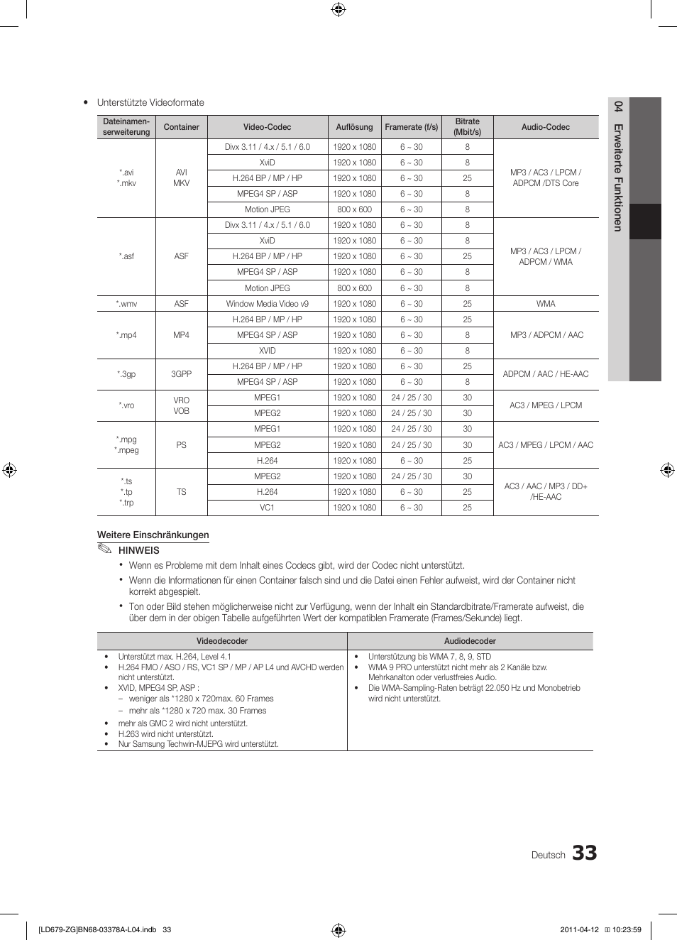 Samsung LE46D679M3S User Manual | Page 87 / 217