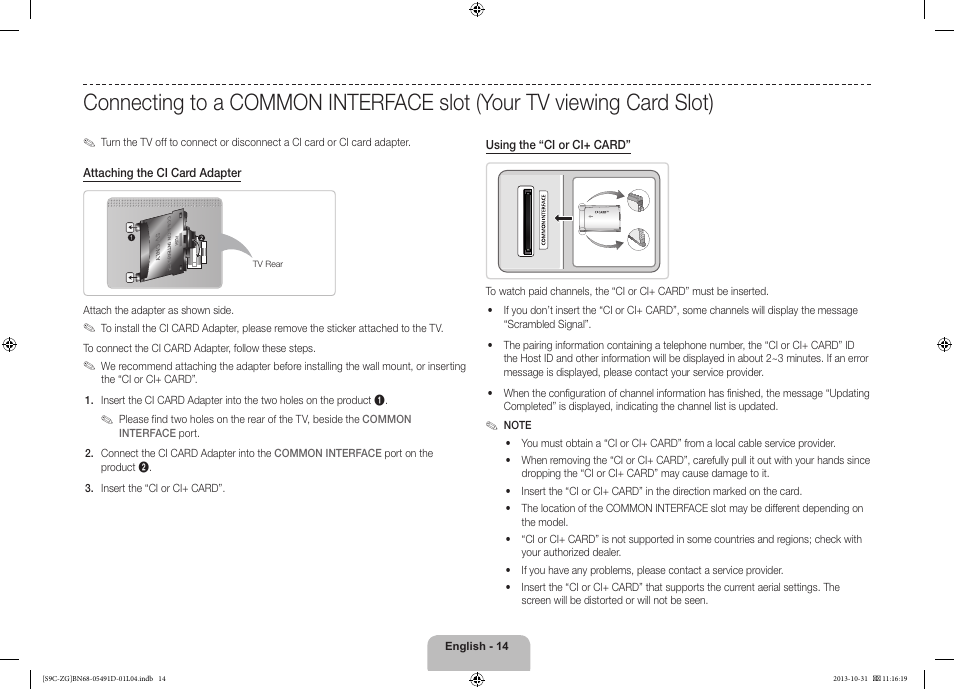 Samsung KE55S9CSL User Manual | Page 14 / 97